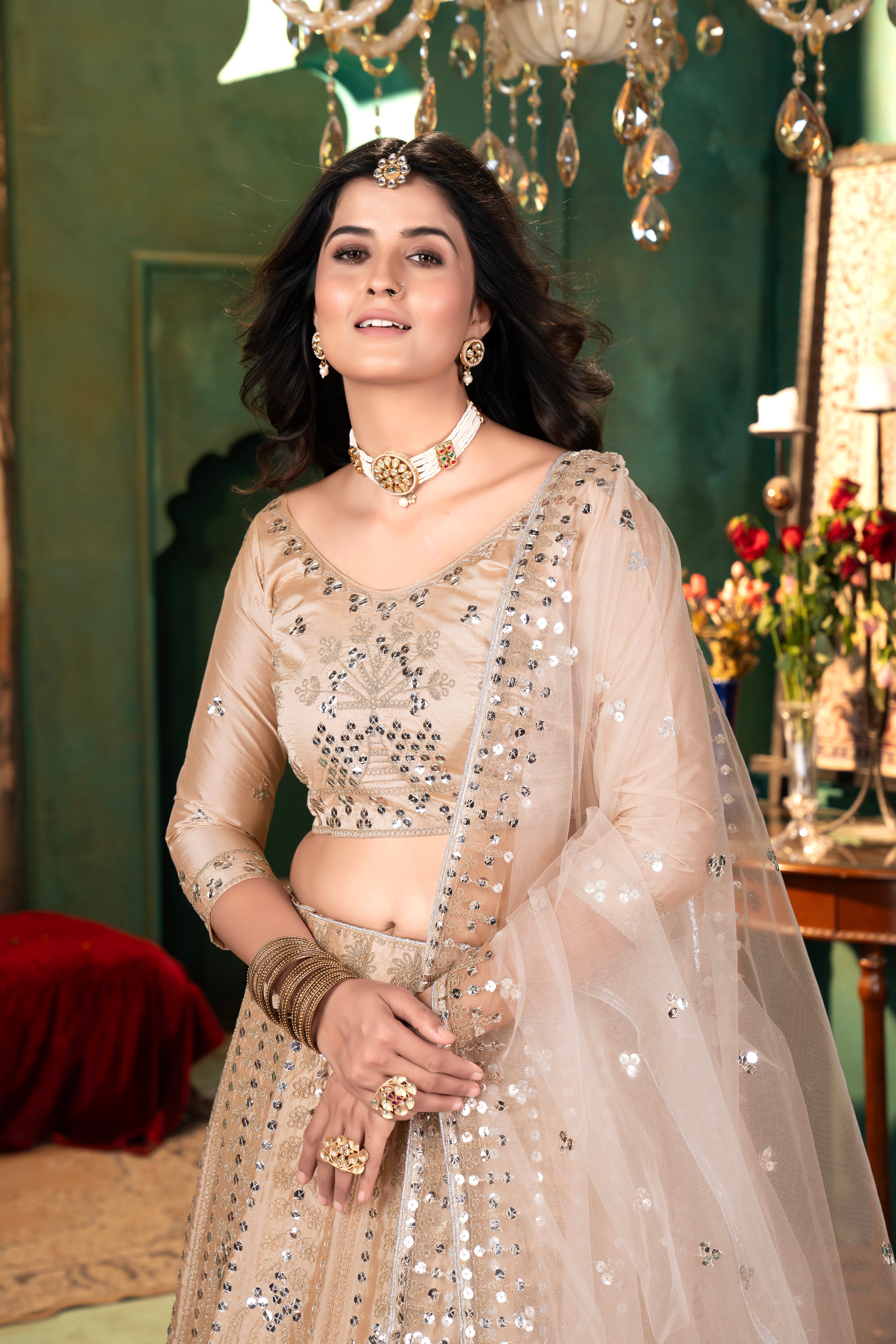 Party Wear Designer Lehenga Choli With Embroidery Work