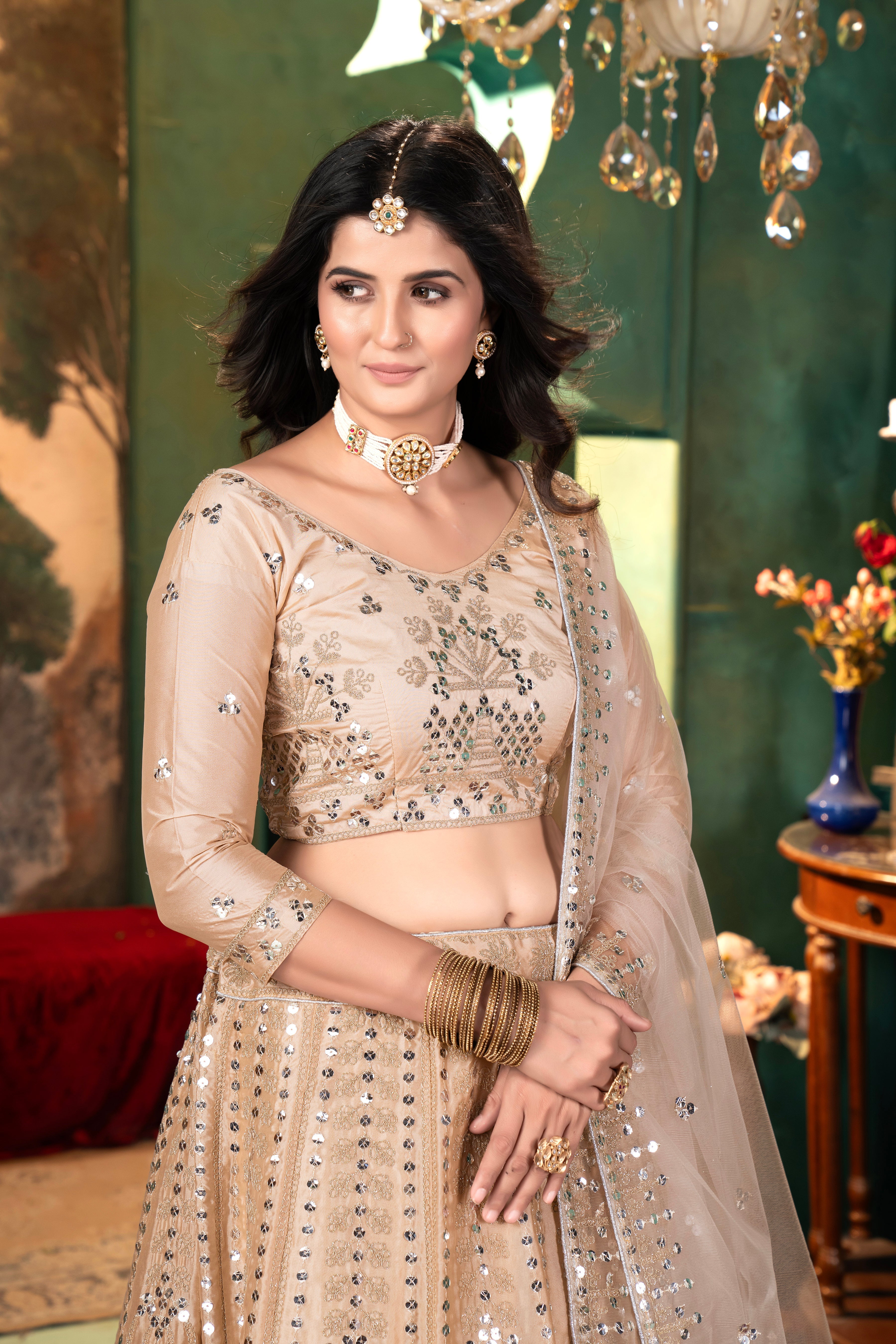 Party Wear Designer Lehenga Choli With Embroidery Work