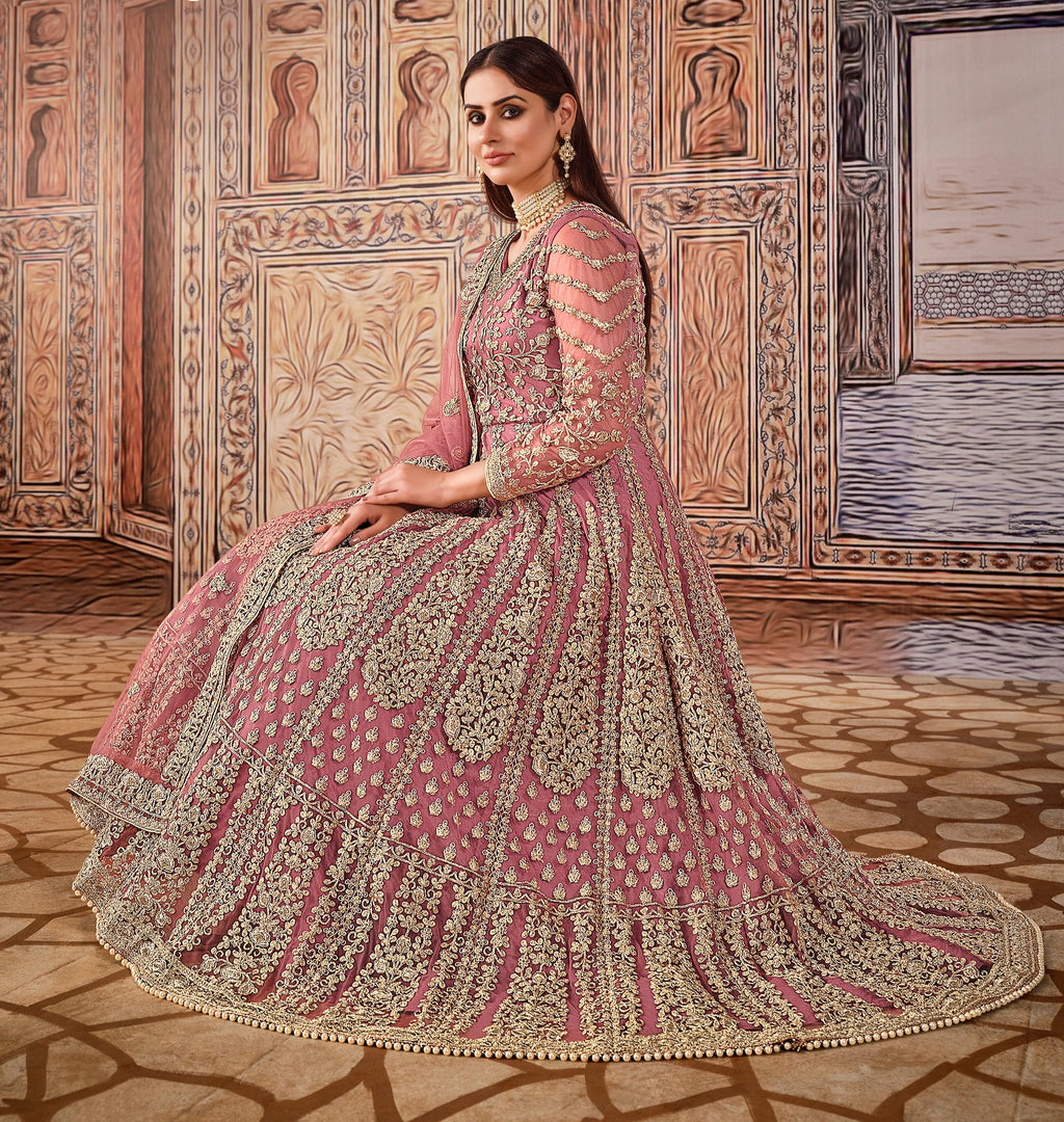 Designer Party Wear Gown With Thread & Sequence Work