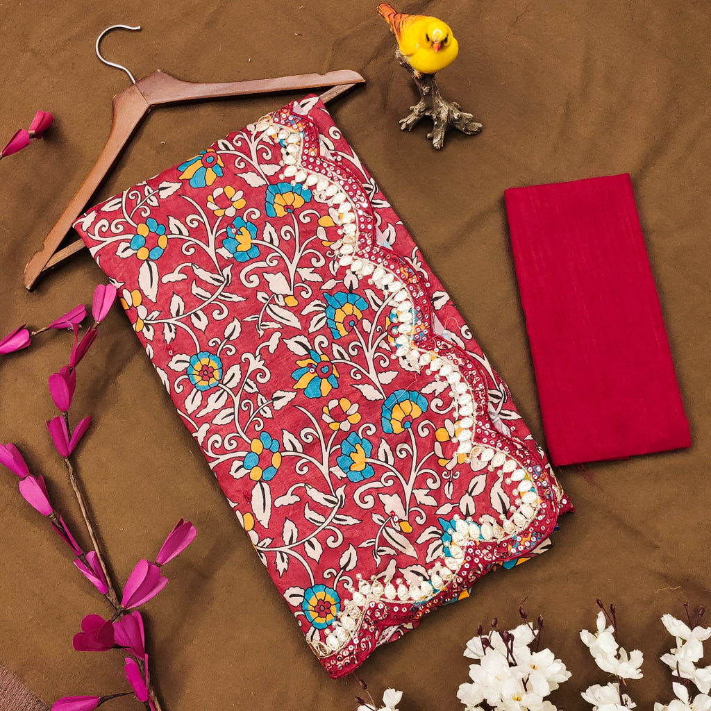 डिजिटल प्रिंट और कढ़ाई वर्क बॉर्डर वाली पार्टी वियर डिज़ाइनर साड़ी