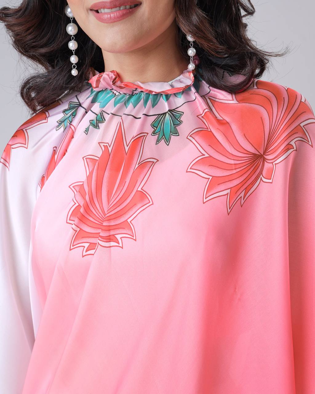 Party Wear Look Hand Kaftan Style Ready To Wear Saree