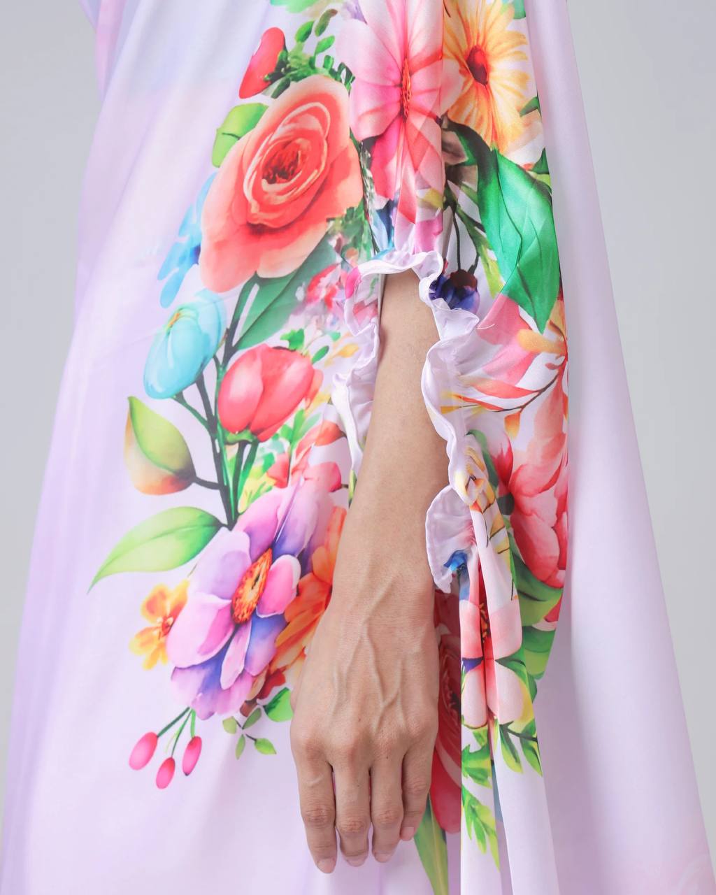 पार्टी वियर लुक हैंड कफ्तान स्टाइल रेडी टू वियर साड़ी