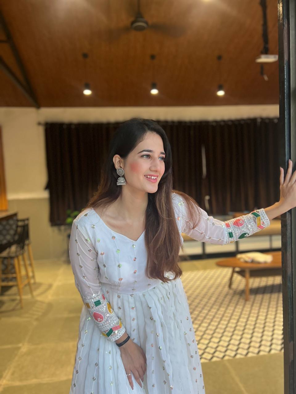 Designer Anarkali Gown And Pent With Dupatta In New Fancy Style