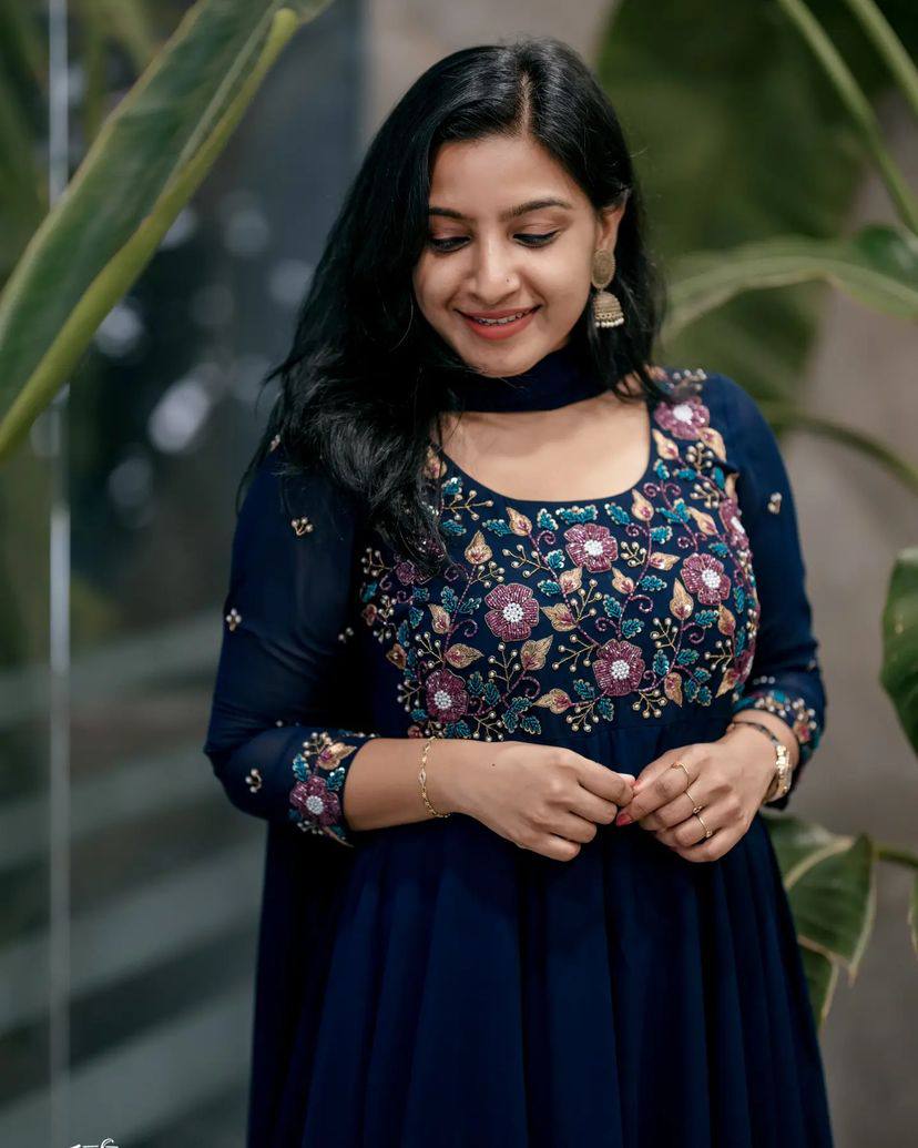 Party Wear Look Designer Gown And Dupatta