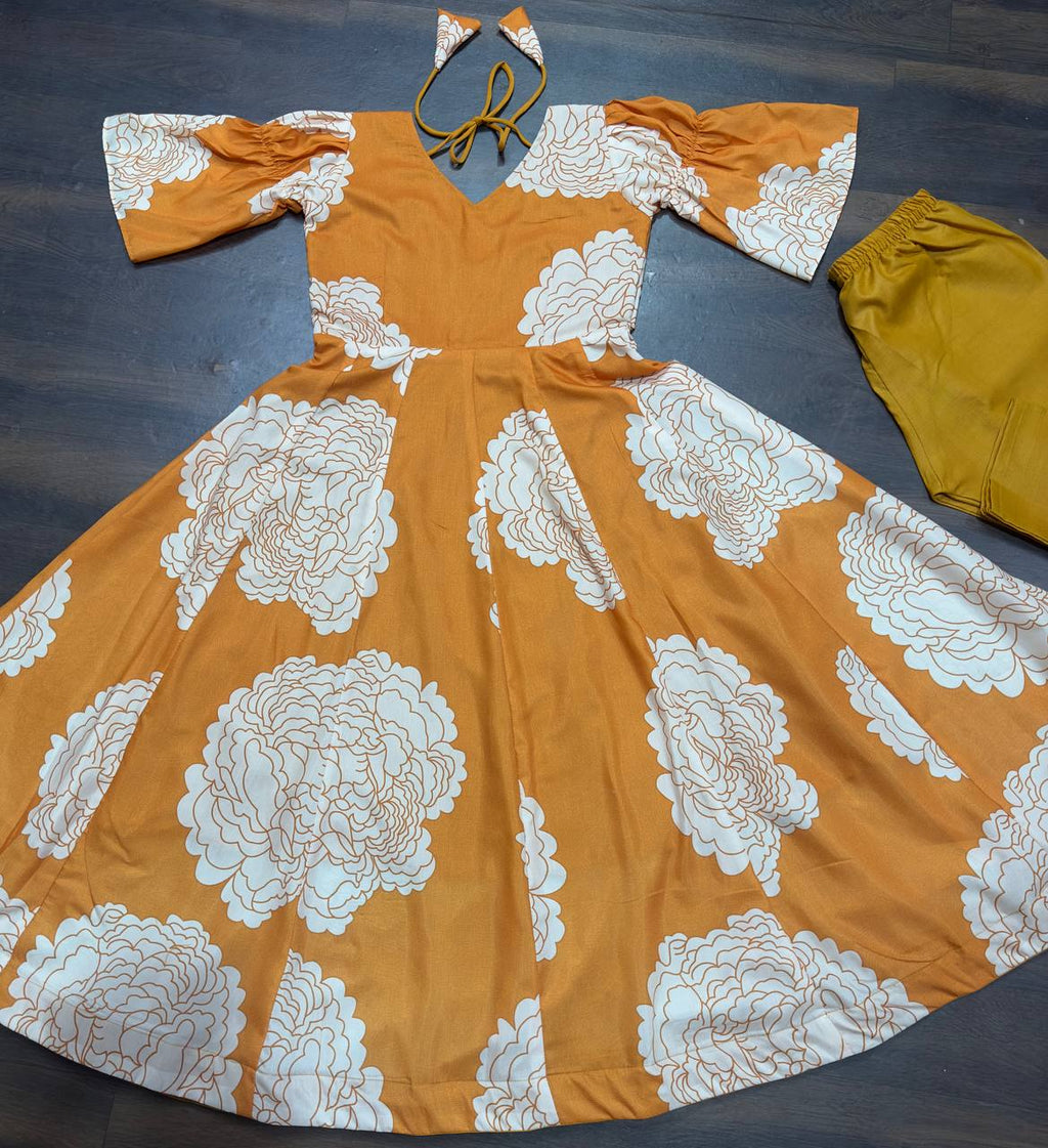 Party Wear Designer Gown With Beautiful Digital Print