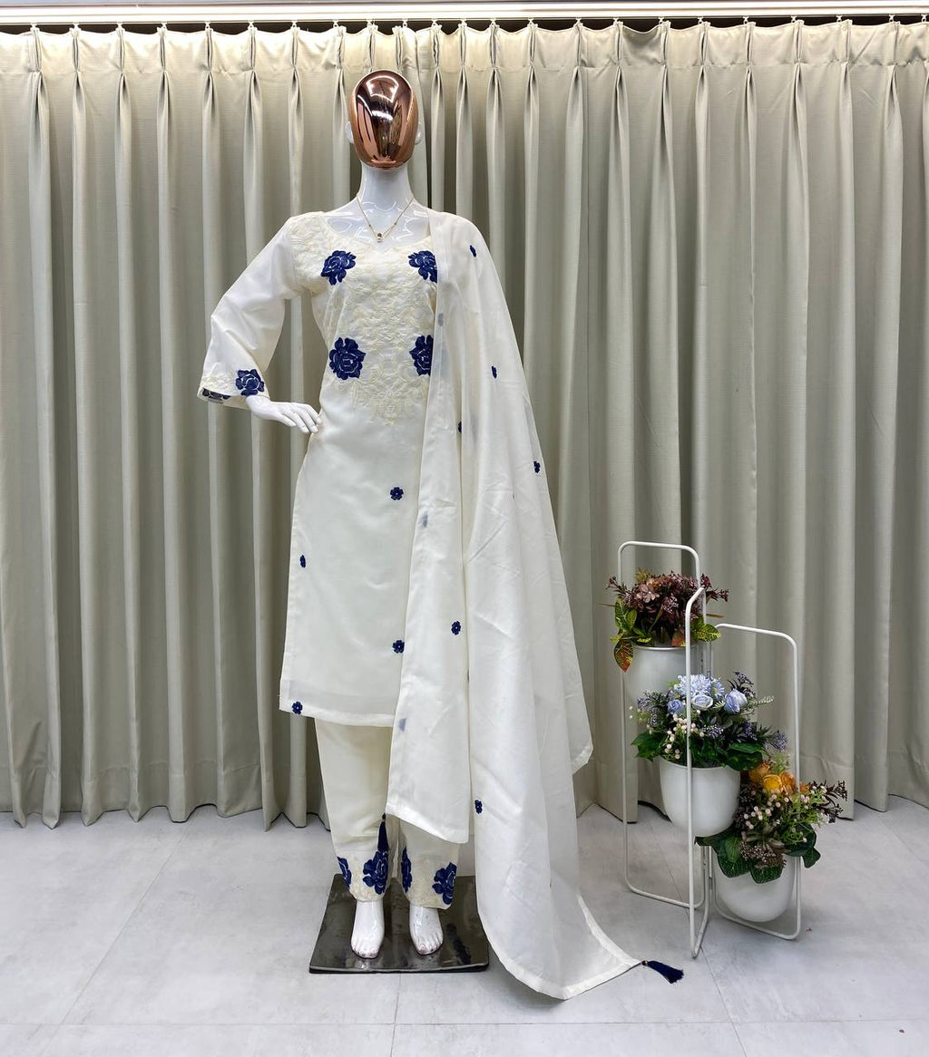 पार्टी वियर सुंदर टॉप और पैंट दुपट्टे के साथ