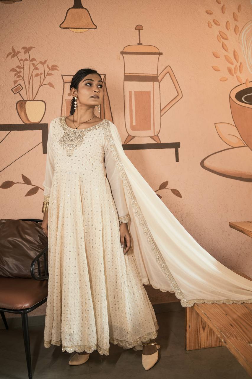 Party Wear Designer Gown, Pent And Dupatta