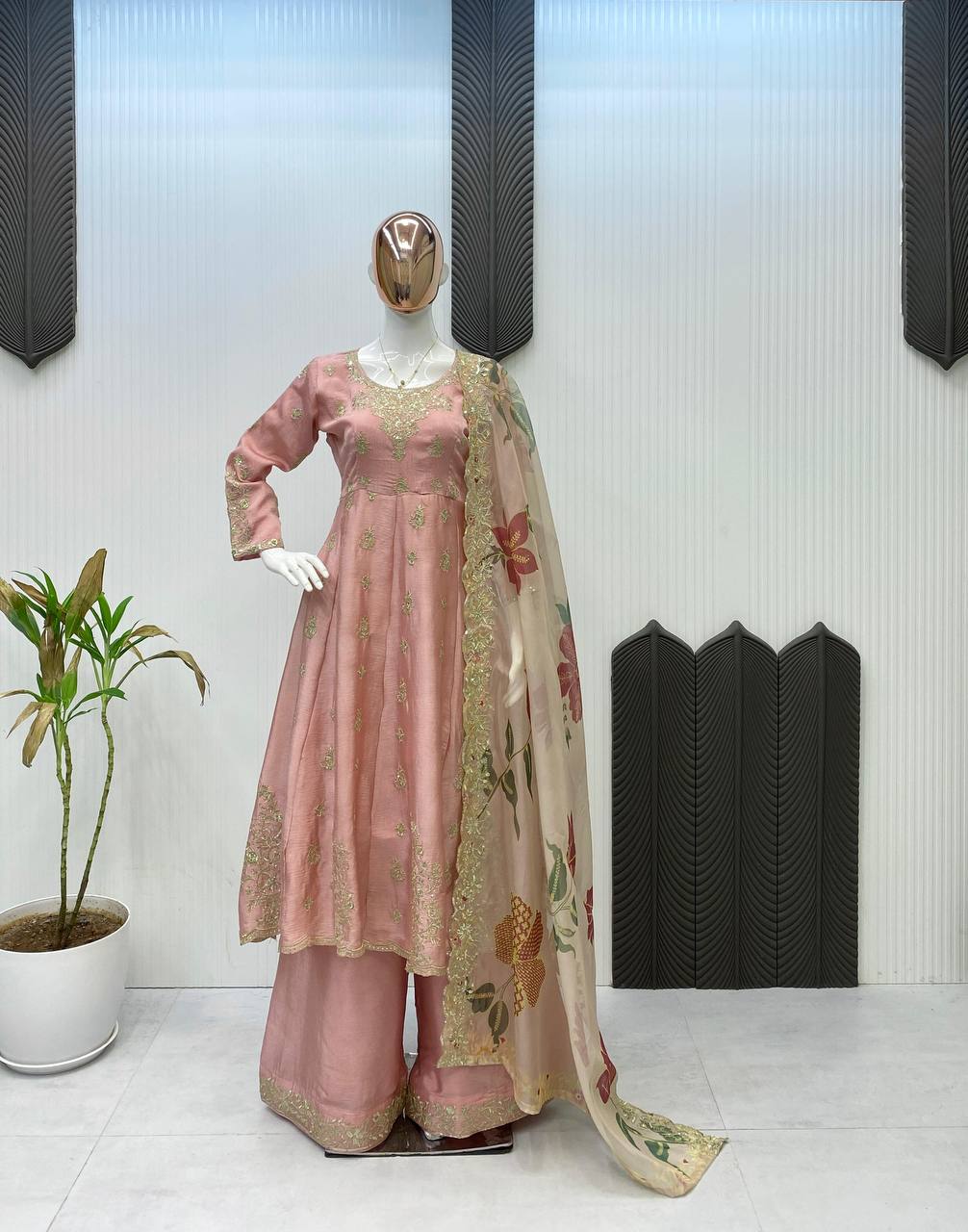 Party Wear Beautiful Gown And Bottom With Dupatta