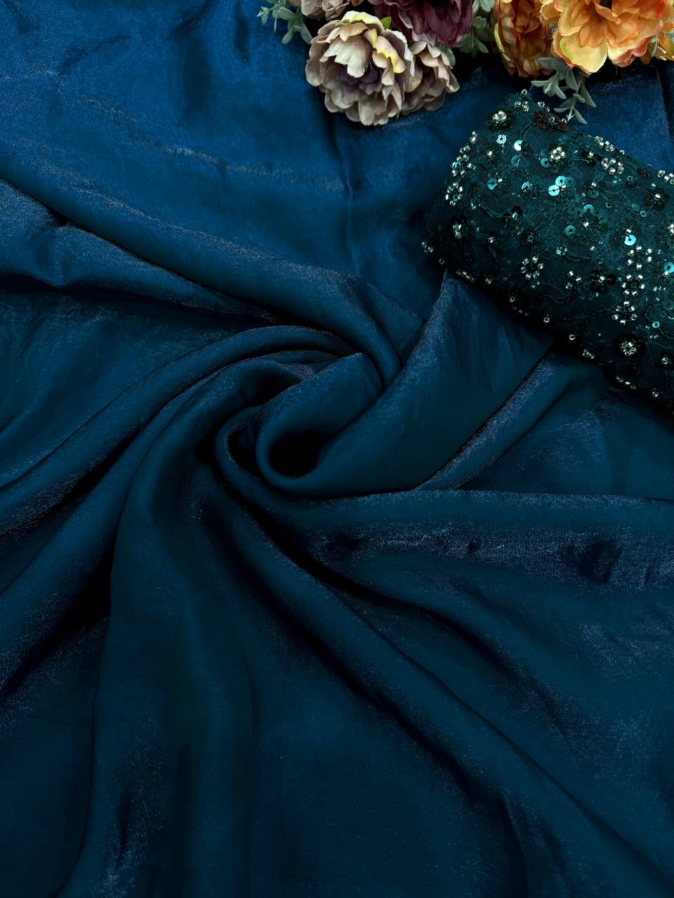 Designer Party Wear Look Saree With Sequence Work