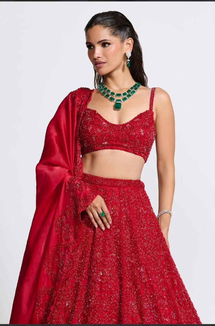 Designer Lehenga Choli With Beautiful Embroidery Work