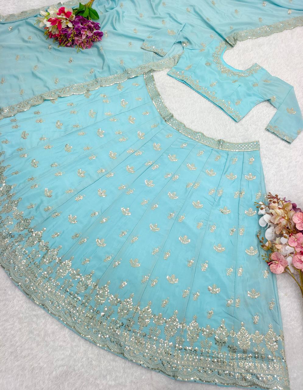 Designer Party Wear Anarkali Lehenga Choli With Dupatta
