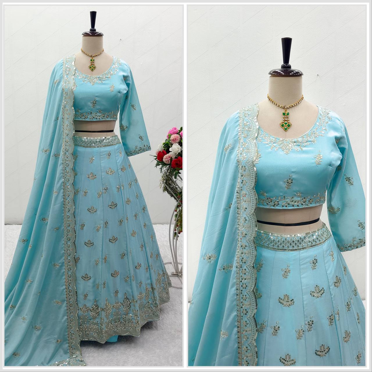 Designer Party Wear Anarkali Lehenga Choli With Dupatta