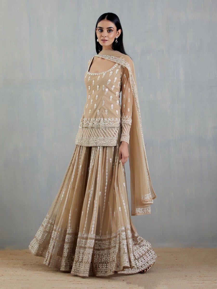 पार्टी वियर लुक खूबसूरत टॉप-बॉटम और दुपट्टा