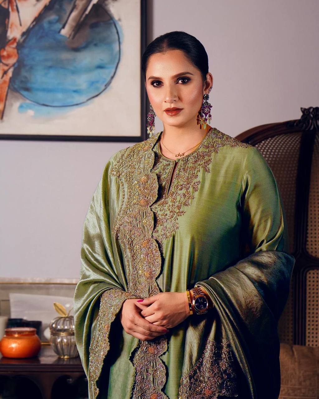 पार्टी वियर लुक डिज़ाइनर टॉप और बॉटम दुपट्टे के साथ