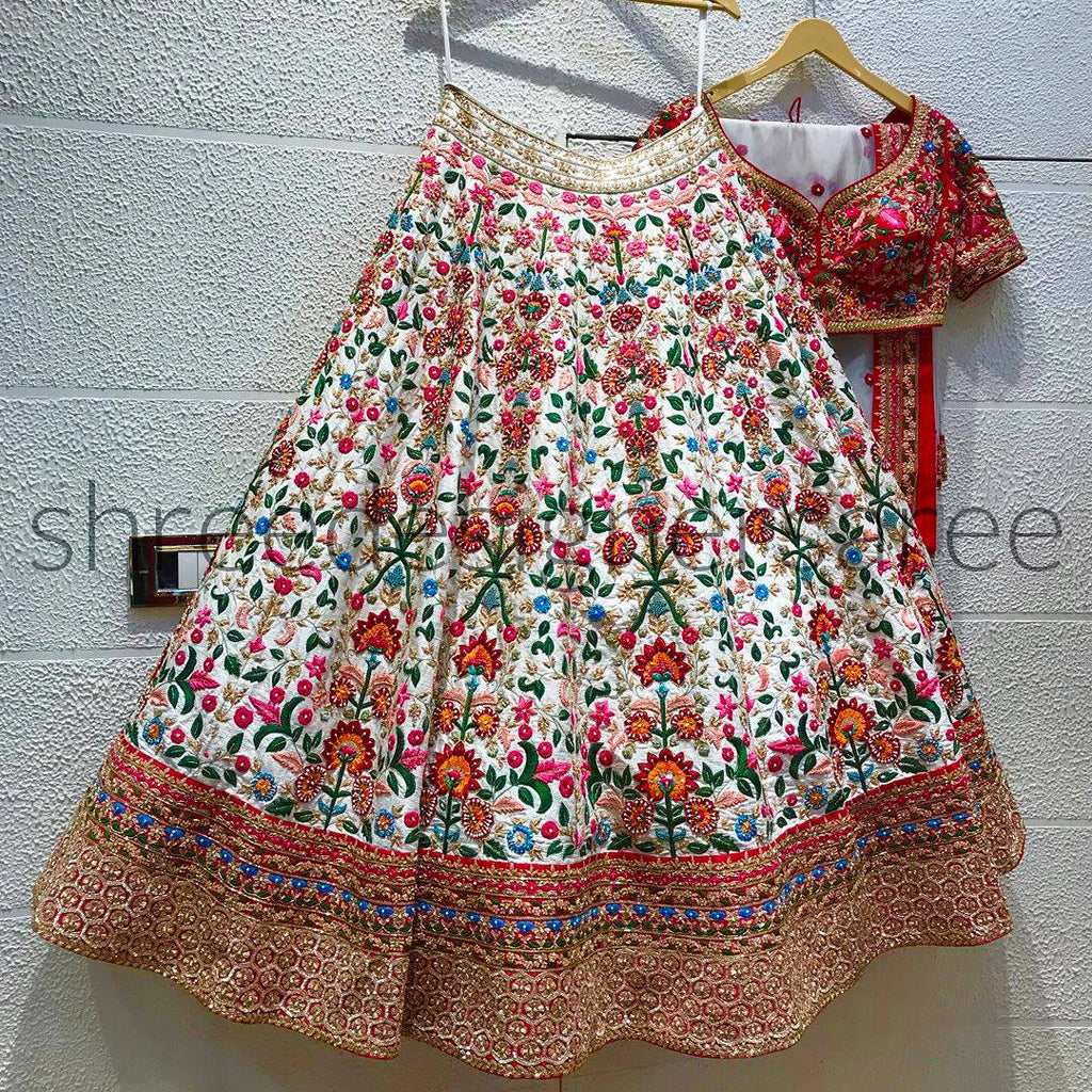 Party Wear Silk Lehenga Choli With Fancy Border Work