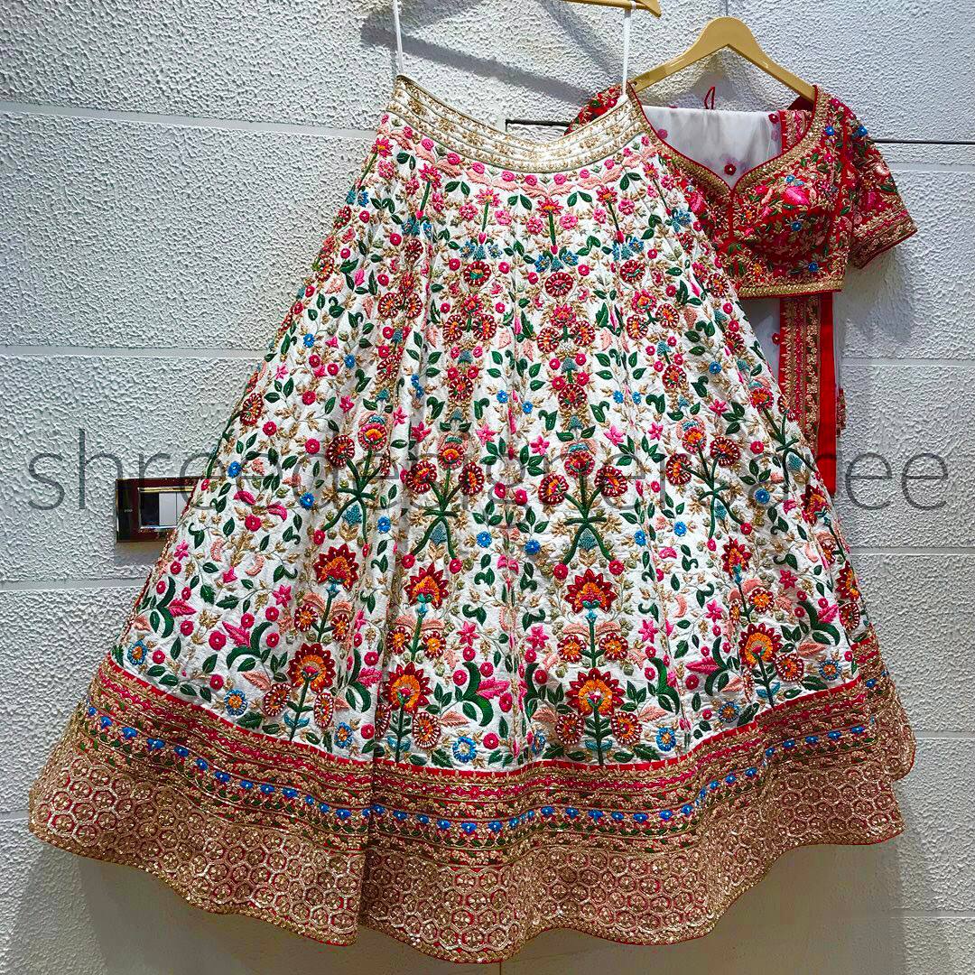 Party Wear Silk Lehenga Choli With Fancy Border Work
