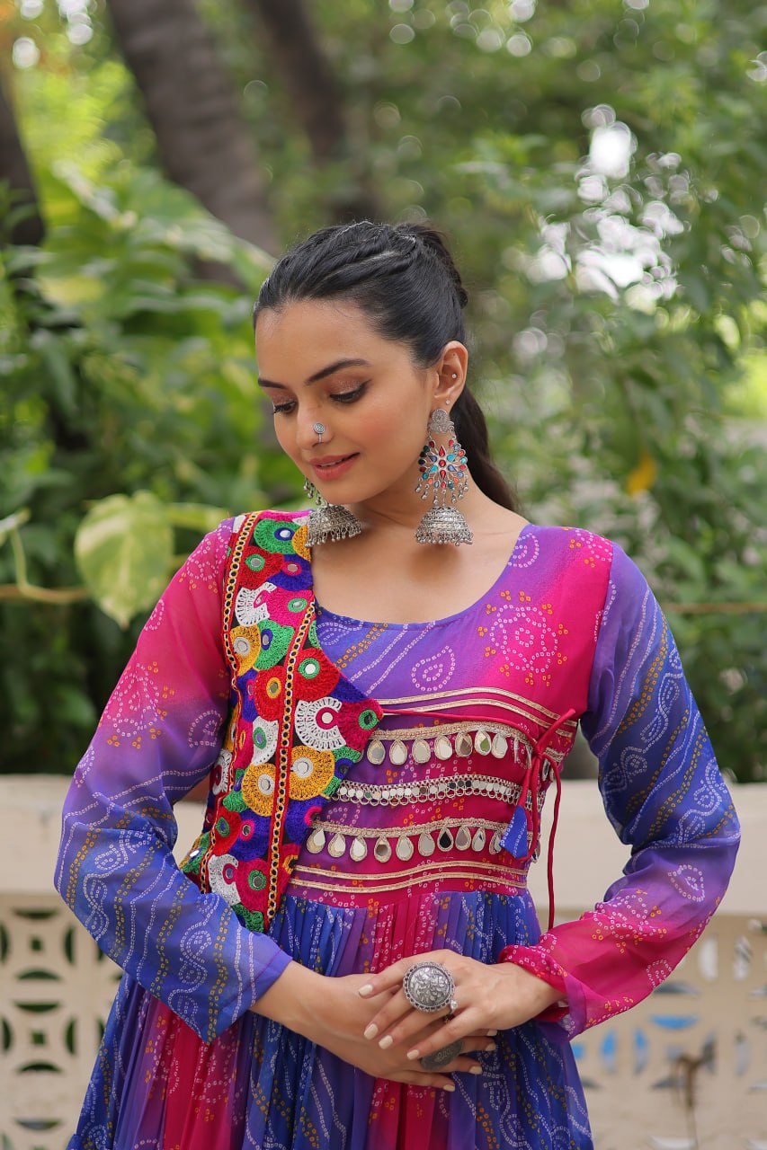 Navratri Special Gown With Beautiful Patch Work