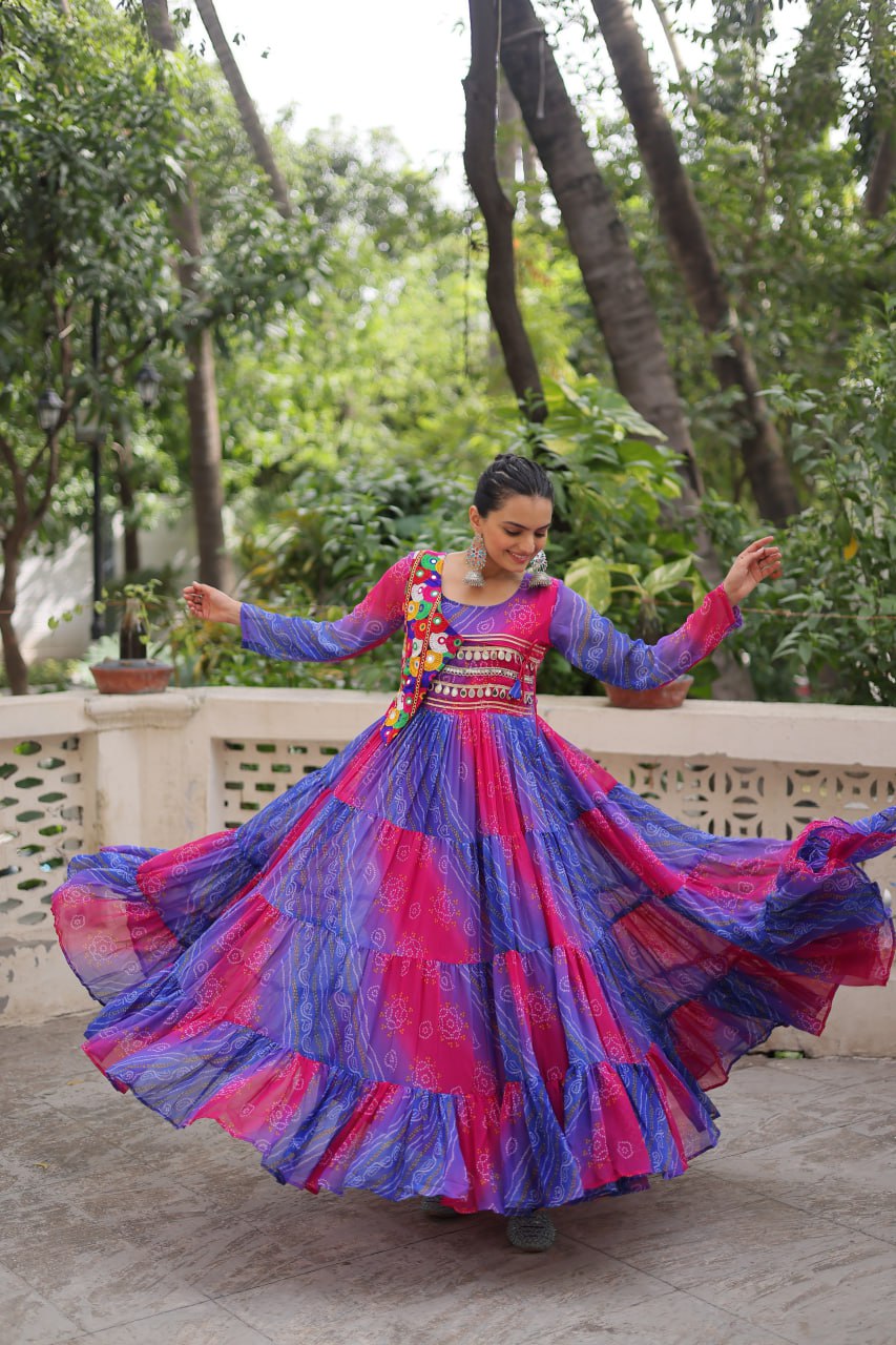 Navratri Special Gown With Beautiful Patch Work