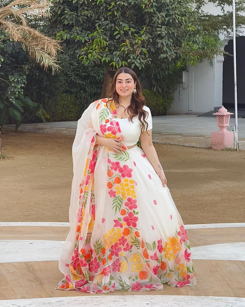 Party Wear Latest Lehenga With Beautiful Floral Print