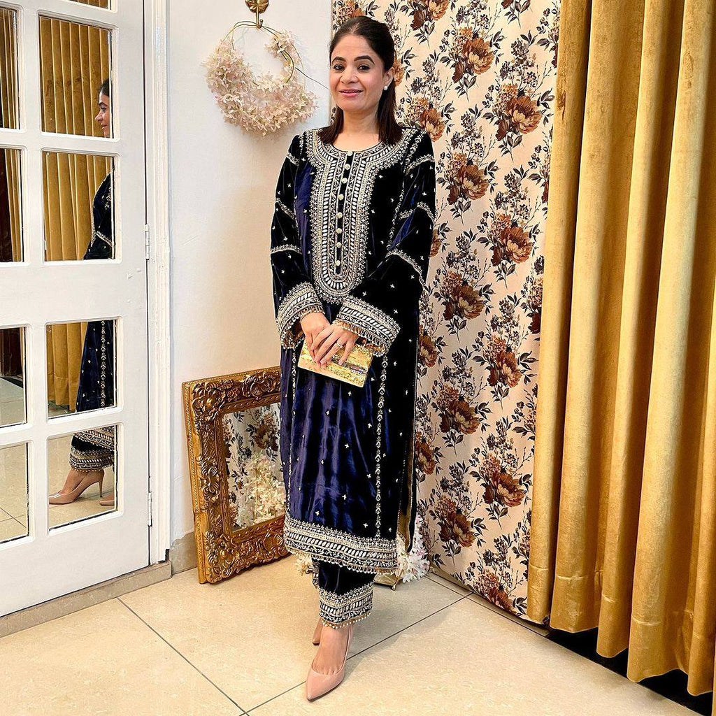 पार्टी वियर लुक डिज़ाइनर टॉप और बॉटम दुपट्टे के साथ