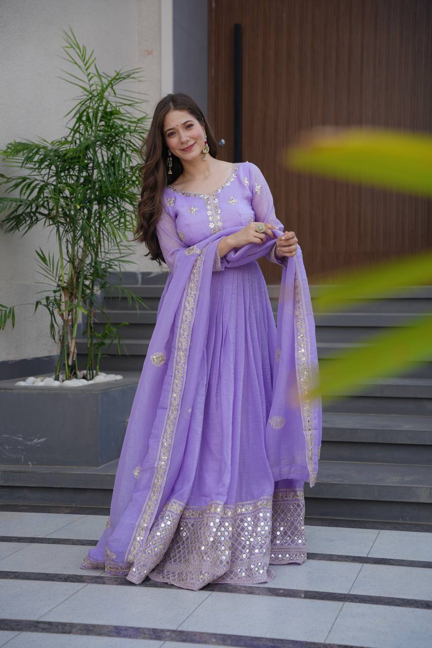 Designer Party Wear Look Gown And Dupatta
