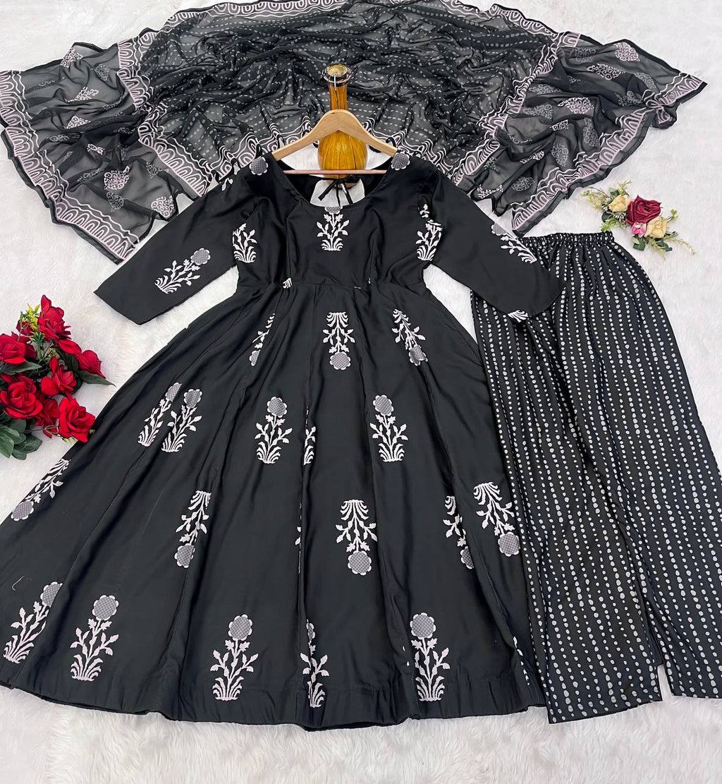 Designer Party Wear Anarkali Suit set With Beautiful Digital Print