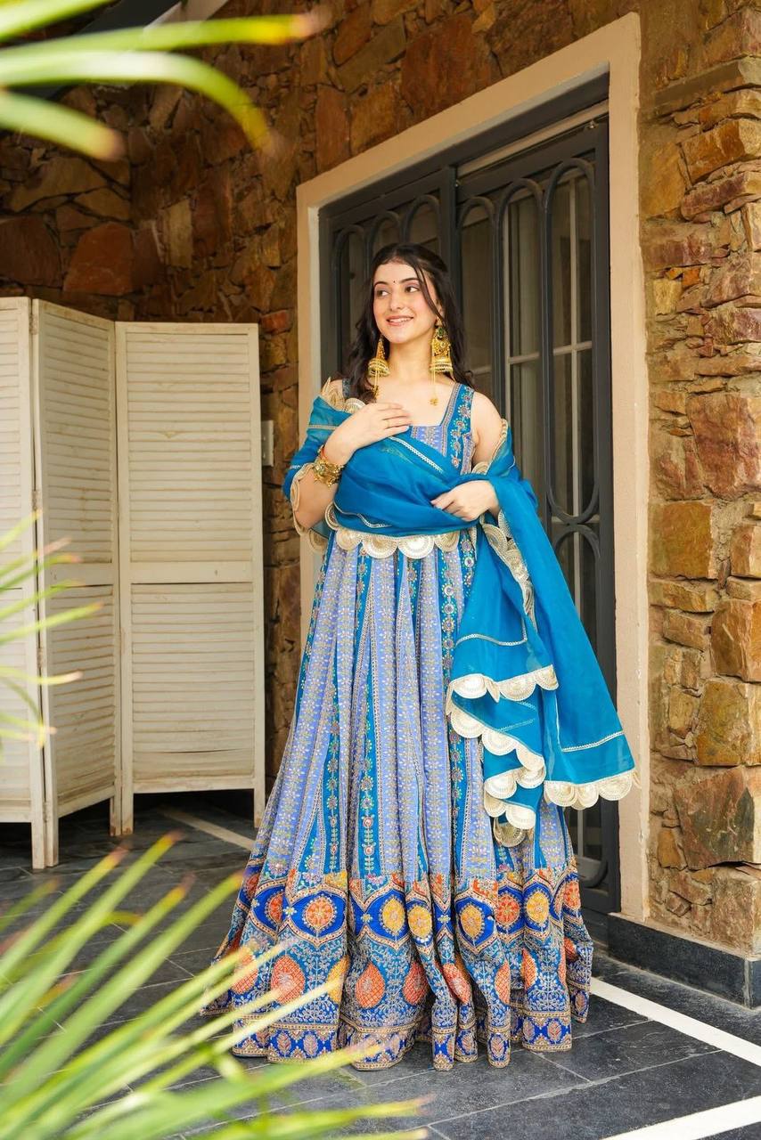 Party Wear Look Designer Gown And Beautiful Dupatta