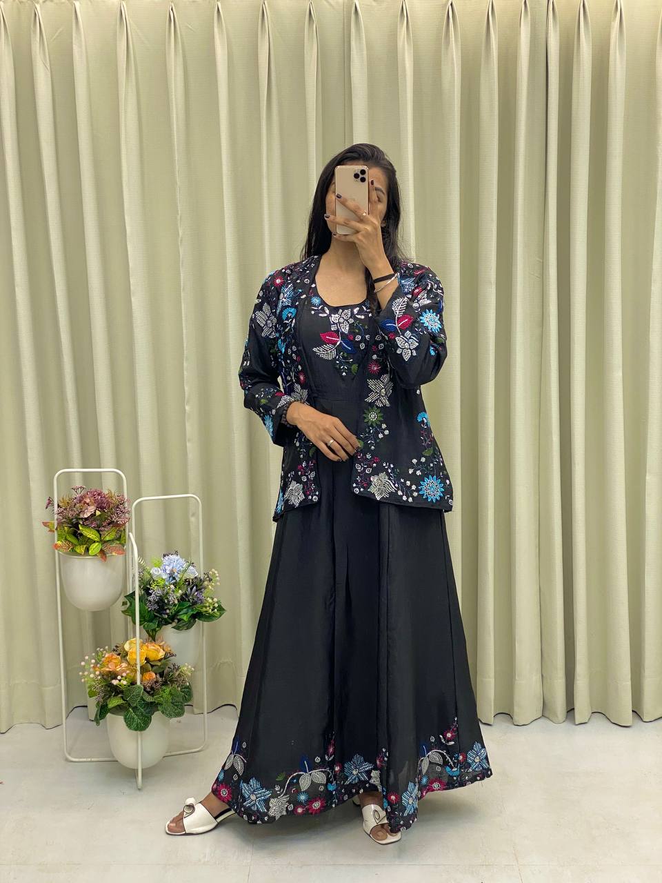 Party Wear Look Designer Gown And Beautiful Koti