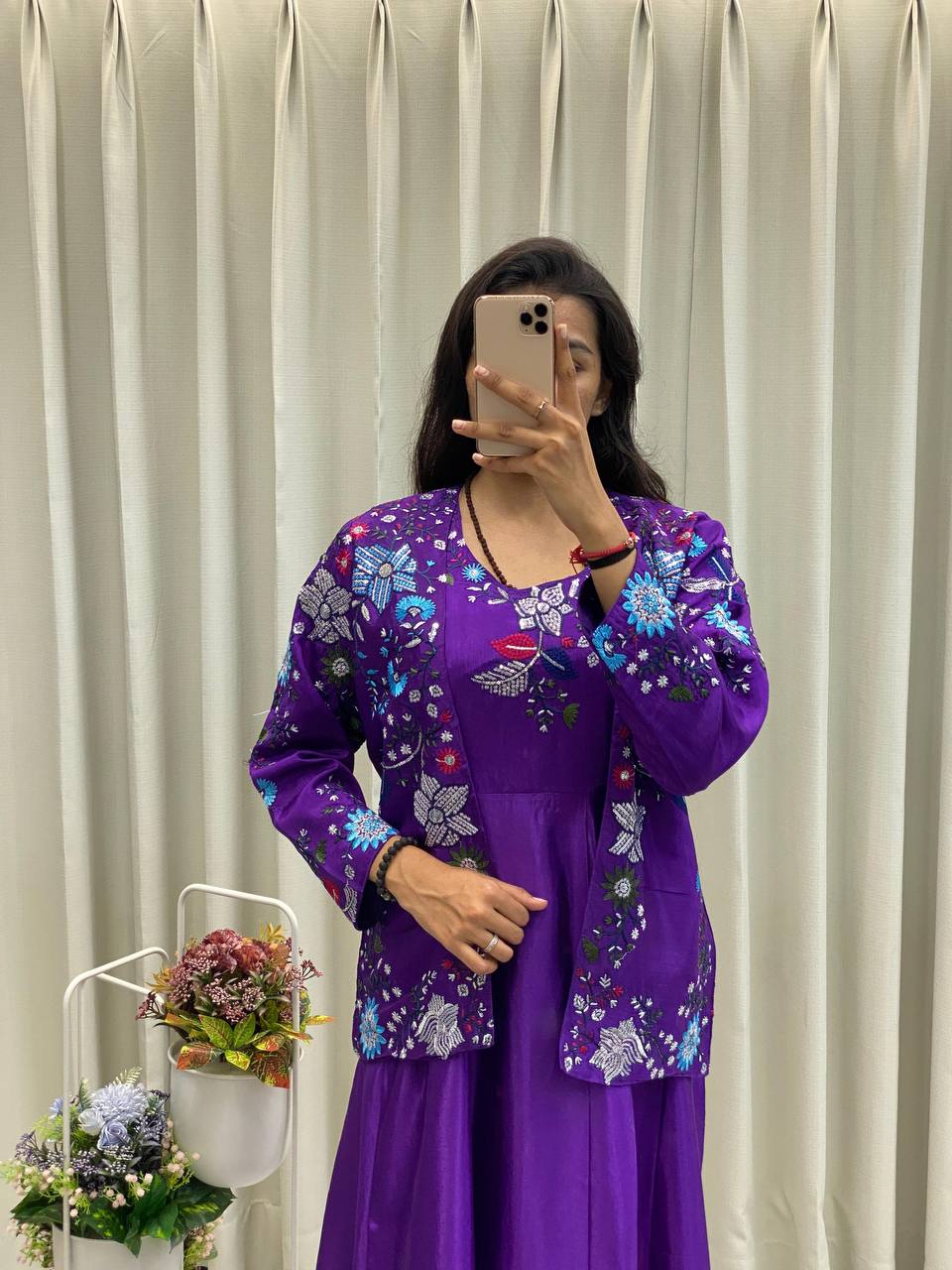 Party Wear Look Designer Gown And Beautiful Koti