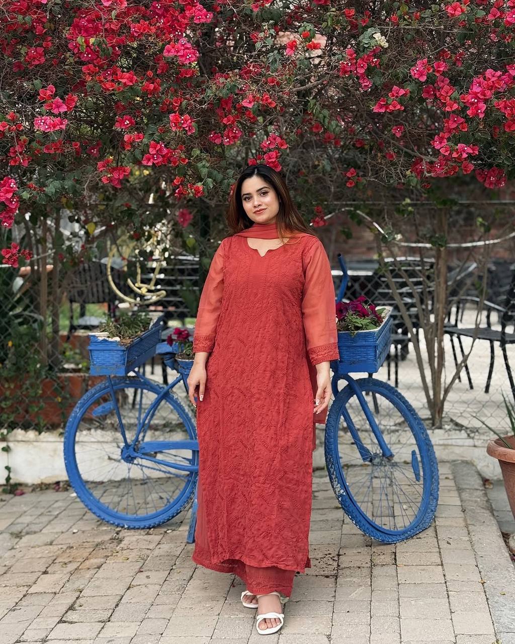 पार्टी वियर लुक टॉप-बॉटम और दुपट्टा