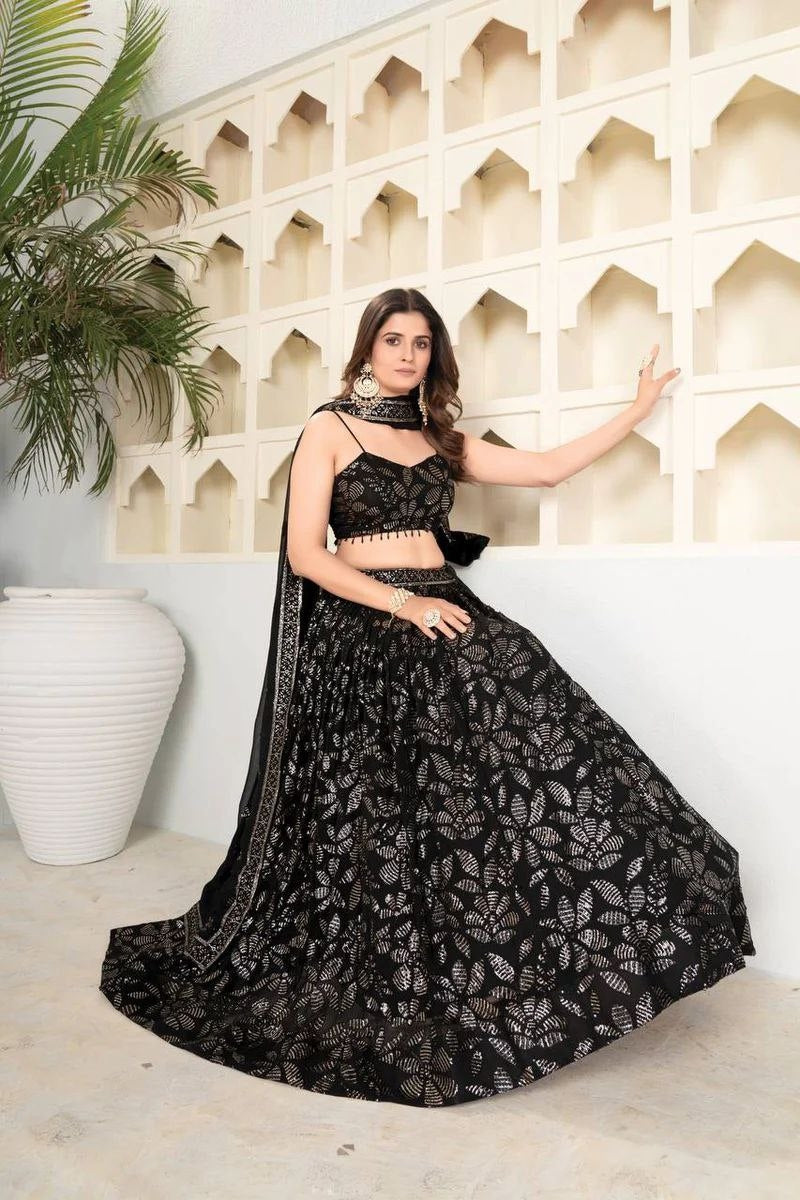 Beautiful Party Wear Lehenga Choli With Embroidery Work