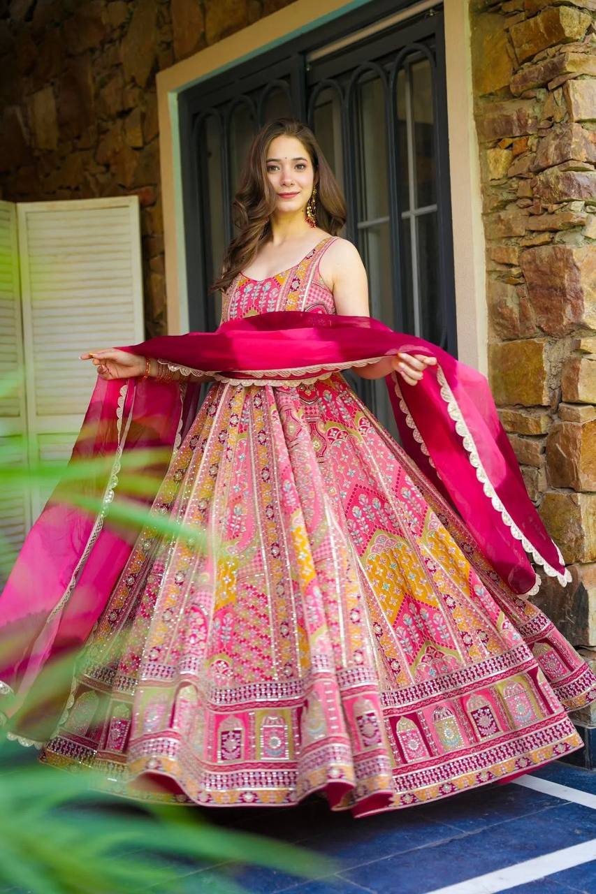 Party Wear Designer Anarkali Gown And Beautiful Dupatta