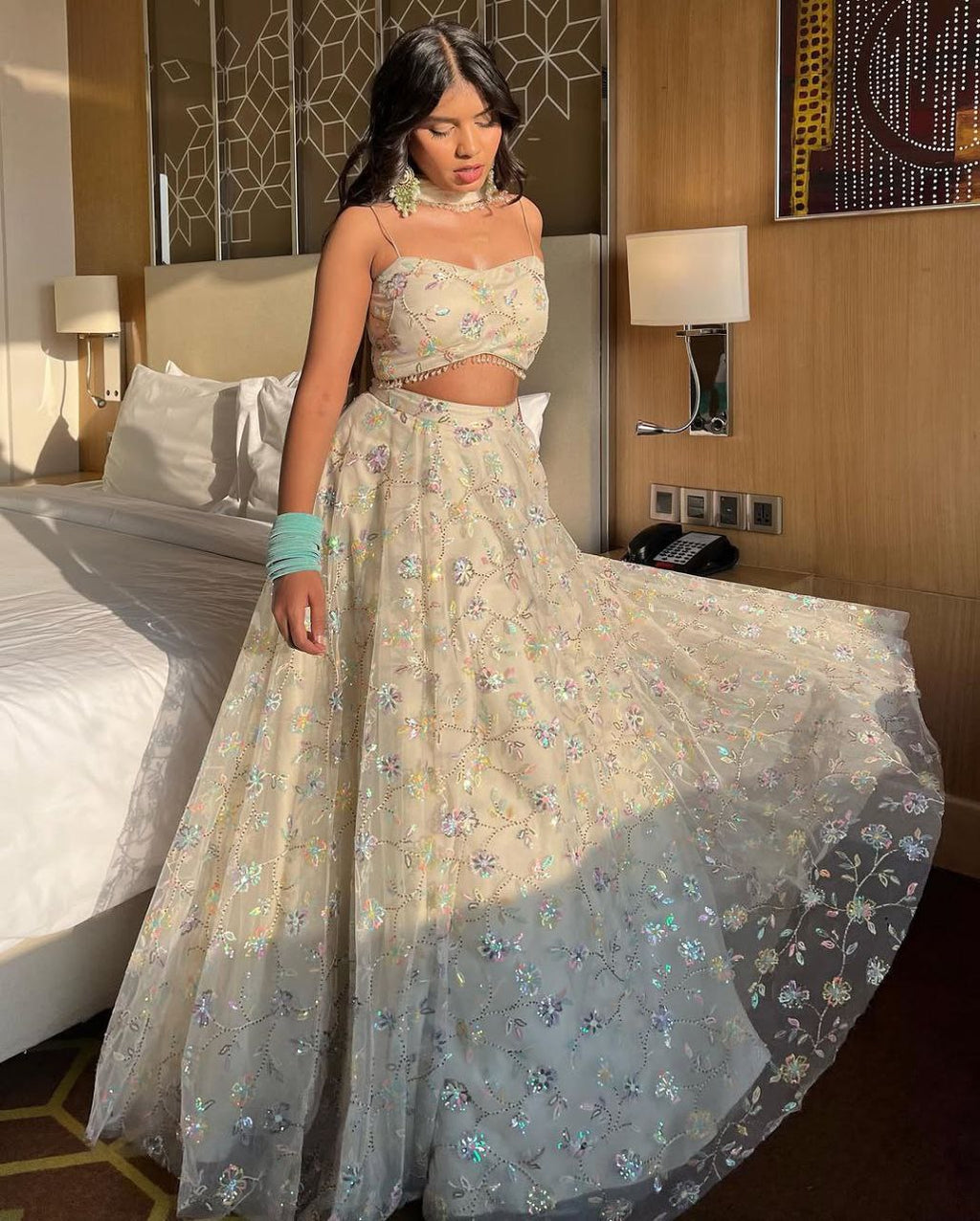 Beautiful Party Wear Lehenga Choli With Thread Embroidery