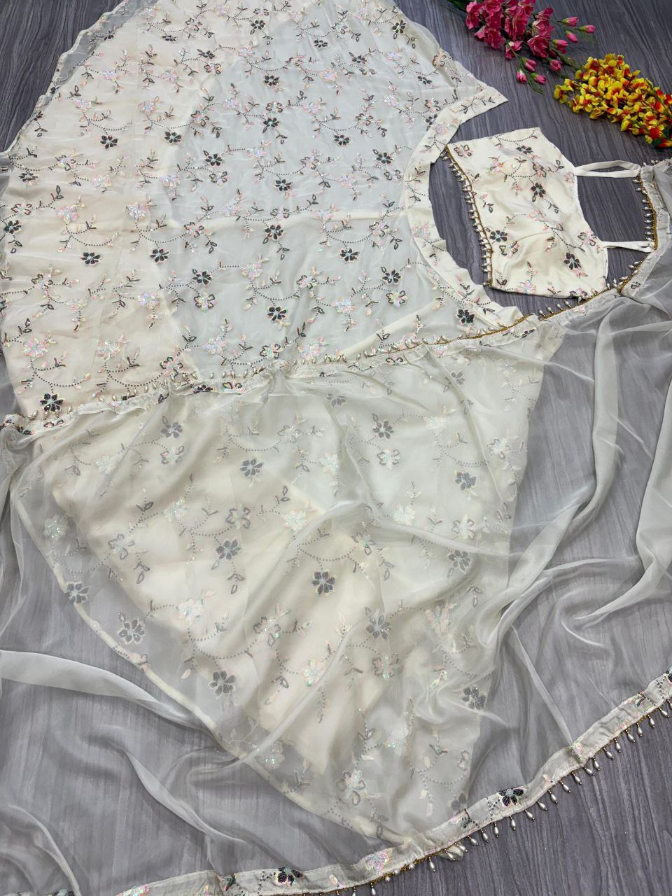 Beautiful Party Wear Lehenga Choli With Thread Embroidery