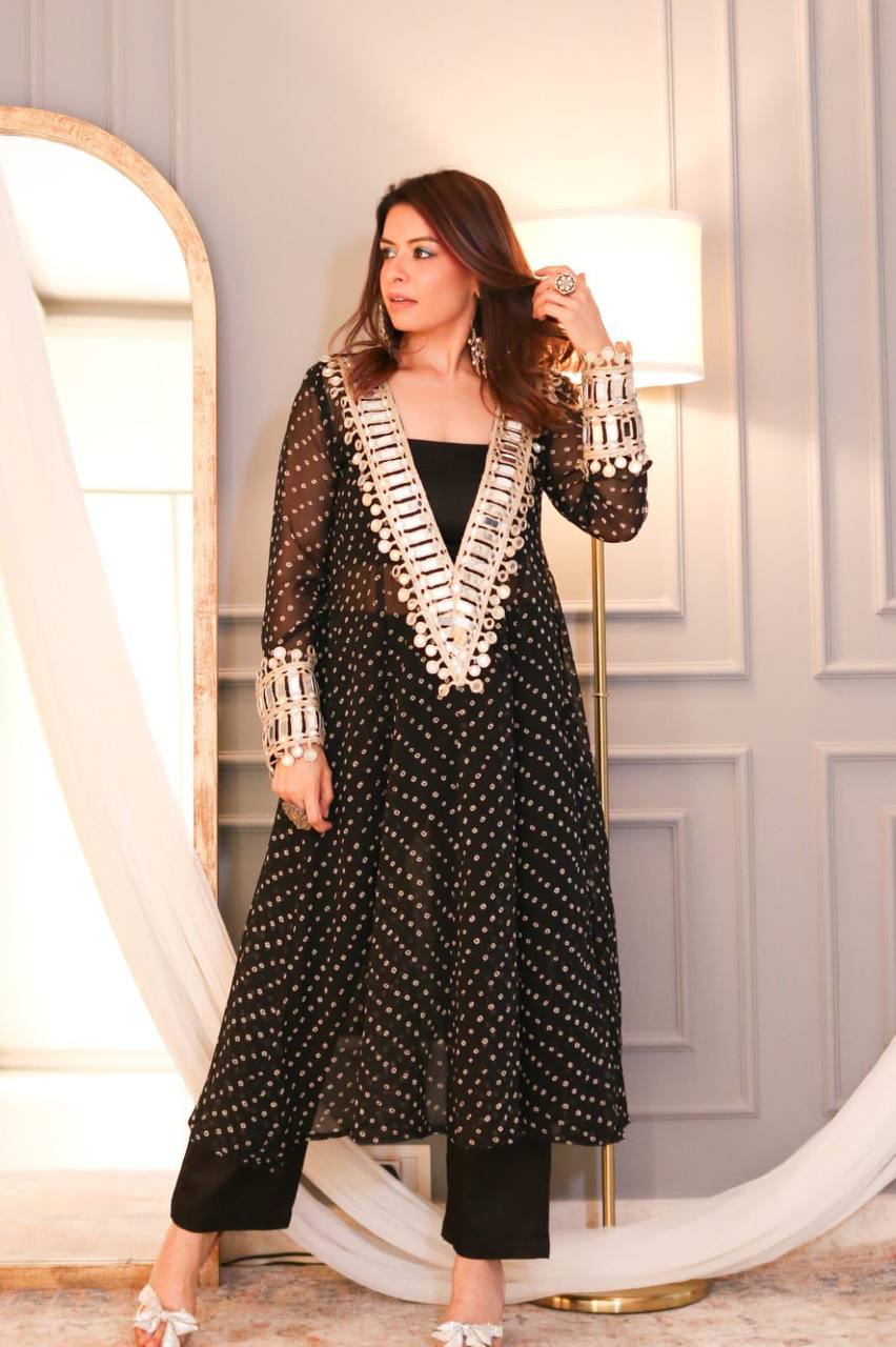 पार्टी वियर डिज़ाइनर टॉप-बॉटम और दुपट्टा