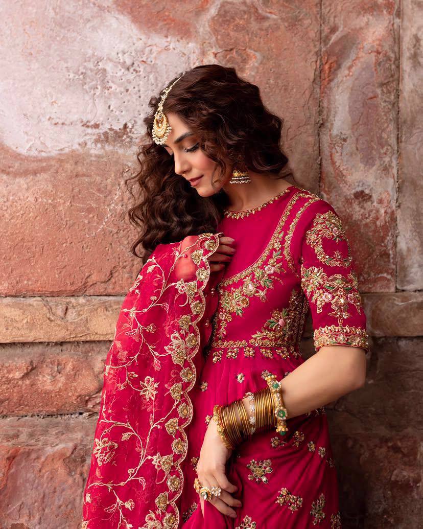 Designer Gown-Dupatta With Sequence & Zari Embroidery Work