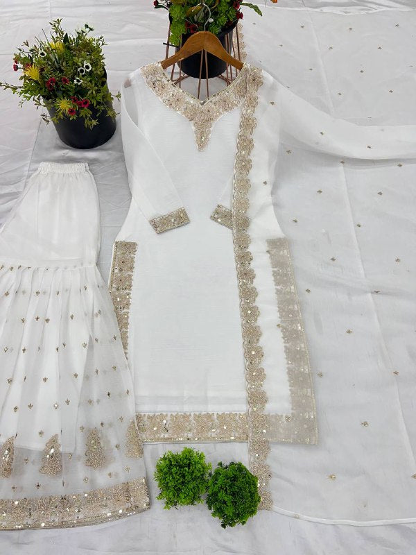 Party Wear Look Beautiful Top-Dupatta And Bottom