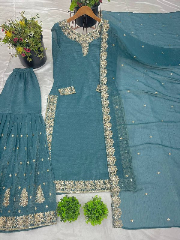 Party Wear Look Beautiful Top-Dupatta And Bottom