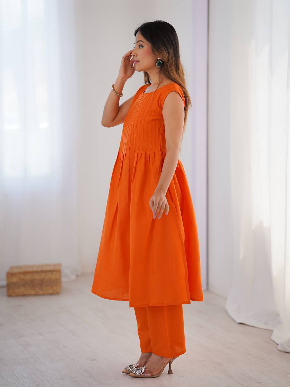 पार्टी वियर सुंदर कॉटन टॉप और बॉटम