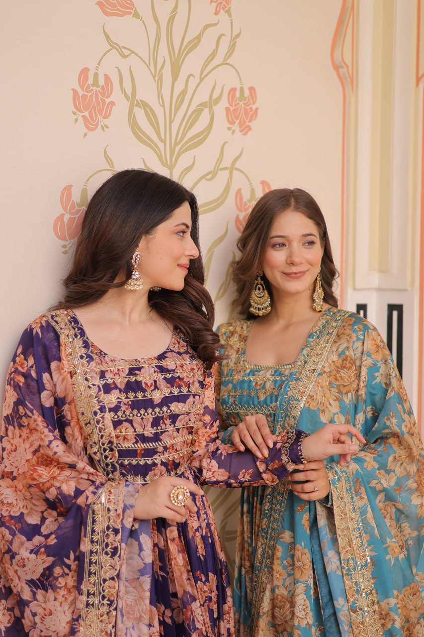 Designer Party Wear Look Gown And Dupatta