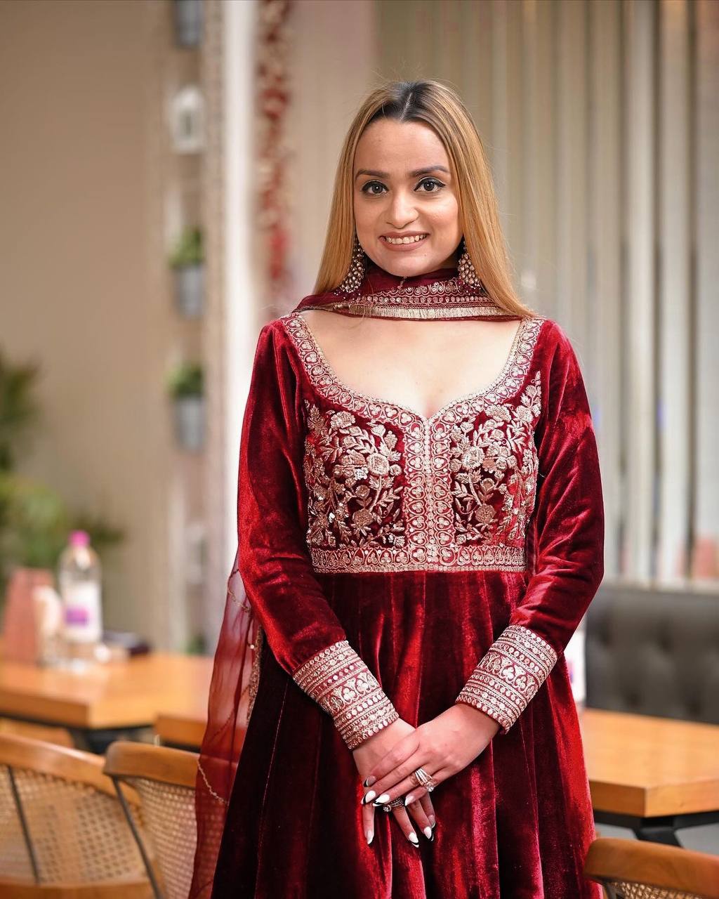 Party Wear Look Designer Gown-Bottom And Dupatta