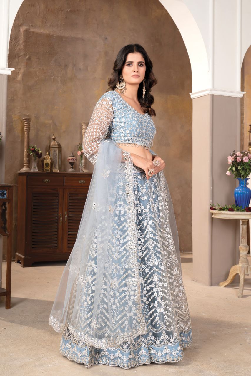 Designer Party Wear Lehenga Choli With Beautiful Sequence Work