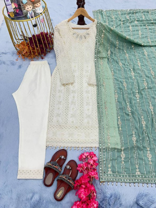 Party Wear Look Top Bottom & Dupatta Set
