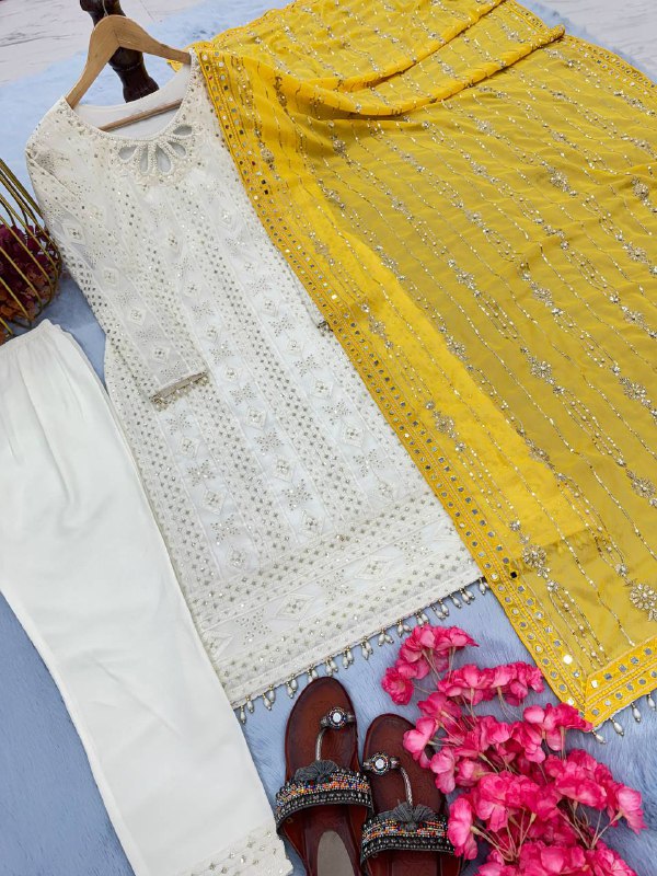 Party Wear Look Top Bottom & Dupatta Set
