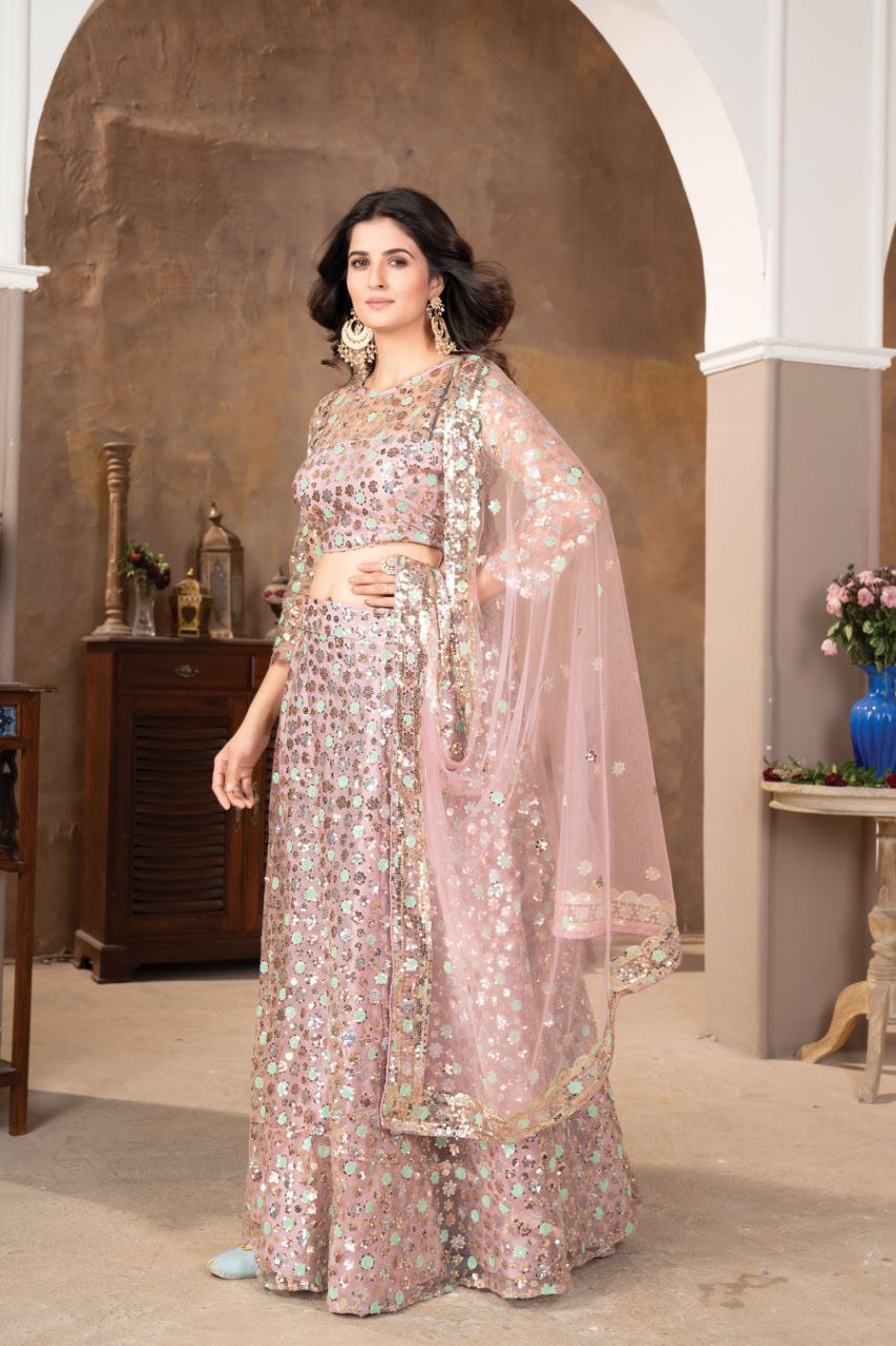 Beautiful Party Wear Lehenga Choli With Beautiful Sequence Work