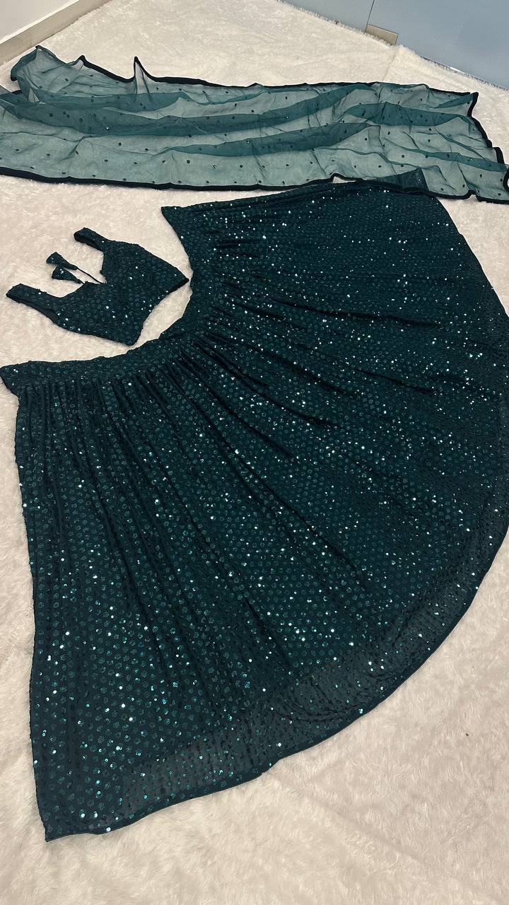 Beautiful Party Wear Lehenga Choli With Sequence Work