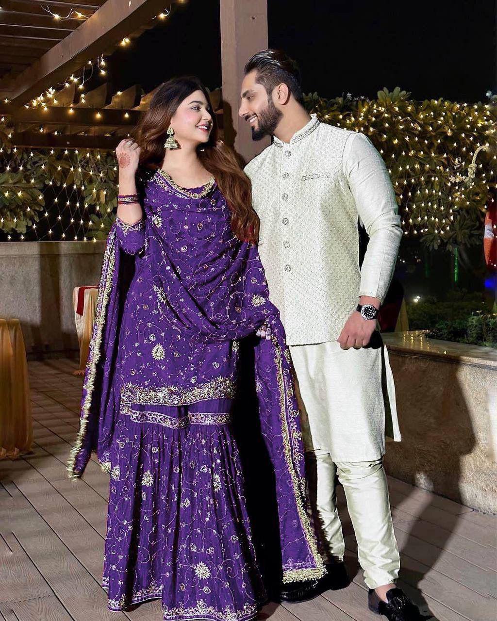 पार्टी वियर लुक: दुपट्टे के साथ टॉप और बॉटम में खूबसूरत दिखें