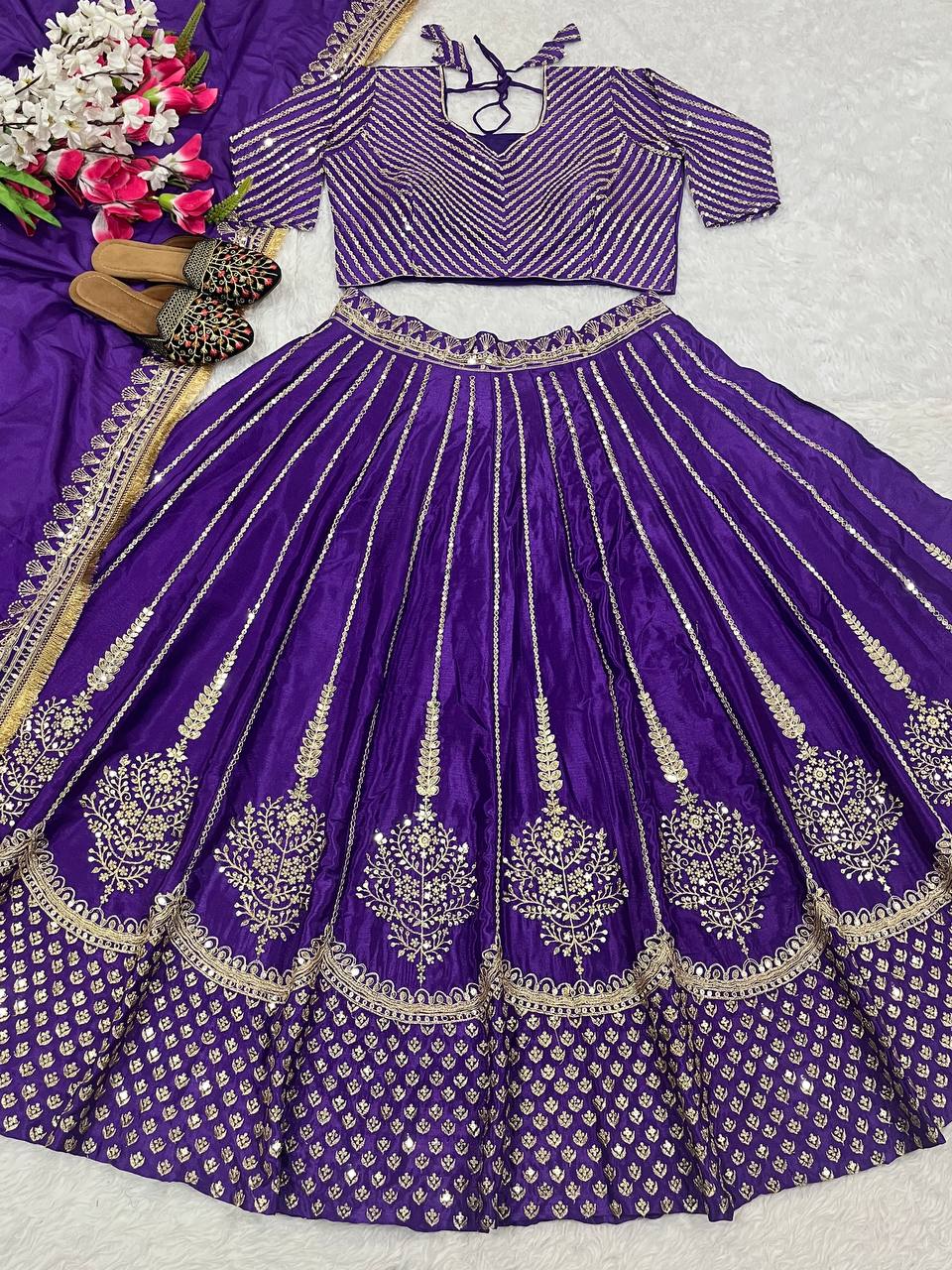 Designer Lehenga Choli With Embroidery Sequence Work