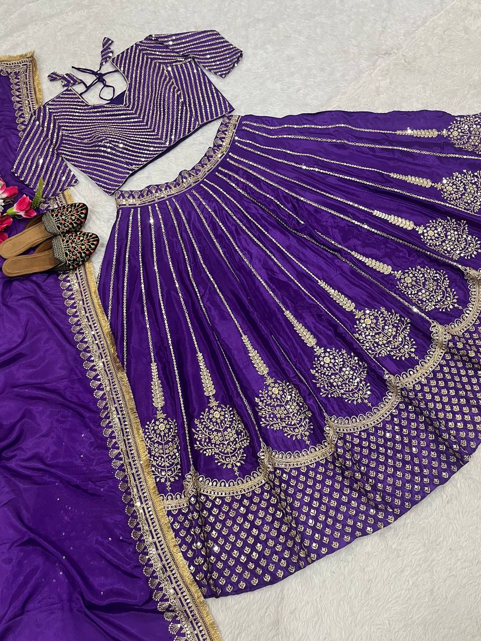 Designer Lehenga Choli With Embroidery Sequence Work