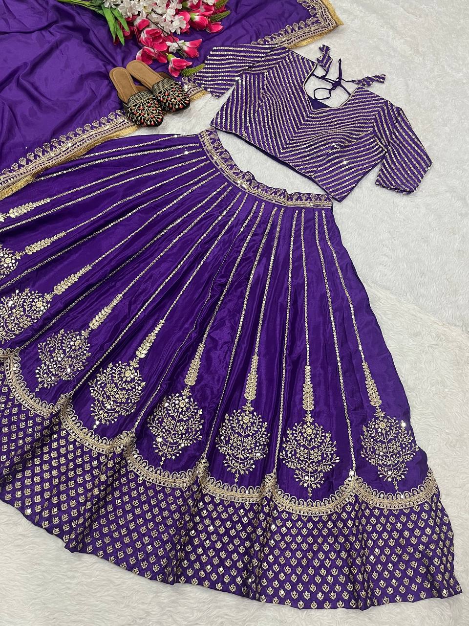 Designer Lehenga Choli With Embroidery Sequence Work